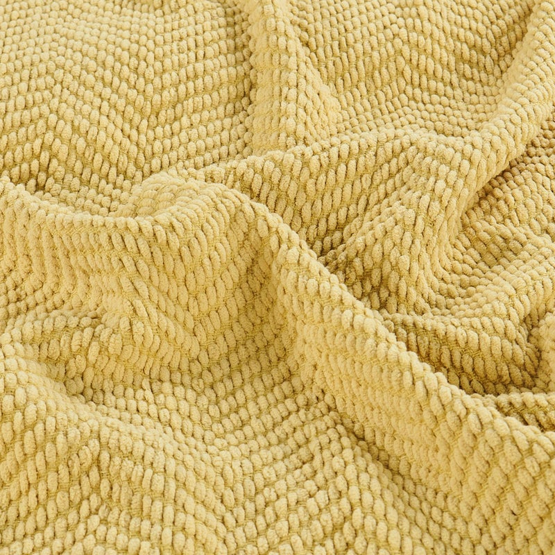 Home Soft Things Yellow Throw Blanket Knitted Tweed Throw 60'' x 80'', Jojoba Yellow, Super Soft Cozy Warm Comfortable Breathable Throw for Living Room Chair Couch Bed Sofa Bedroom Home DÃ©cor - Image 4